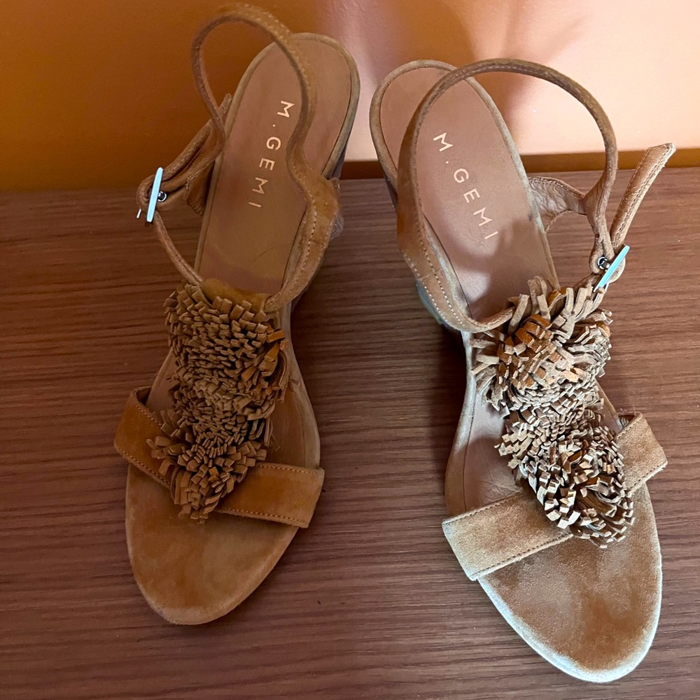 M Gemi leather wedge